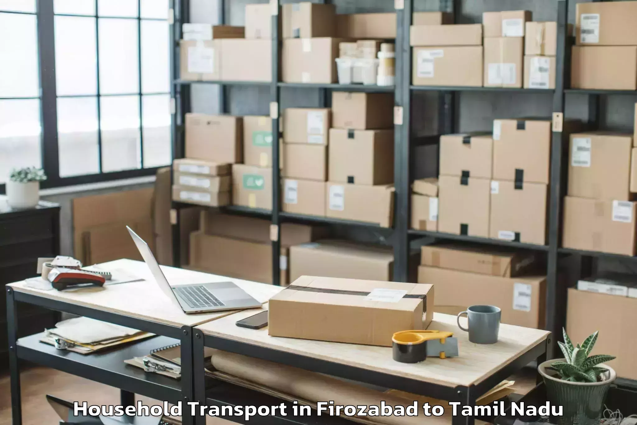 Affordable Firozabad to Peraiyur Household Transport